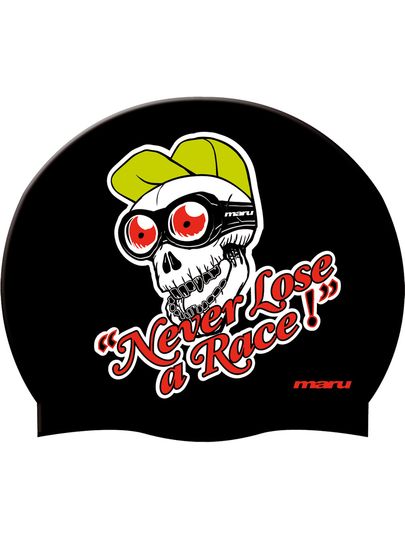 Maru Never Lose A Race Silicone Swim Cap