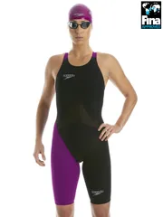 Speedo LZR Racer Elite 2 Black & Purple Kneelength