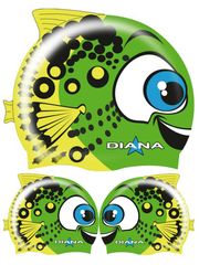 Diana Jazzy Green Silicone Swim Cap