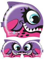 Diana Jazzy Purple Silicone Swim Cap