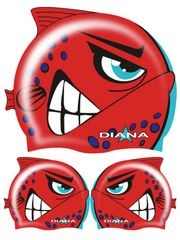 Diana Jazzy Red Silicone Swim Cap