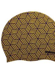 Tornado Kaleidoscope Yellow Swim Cap