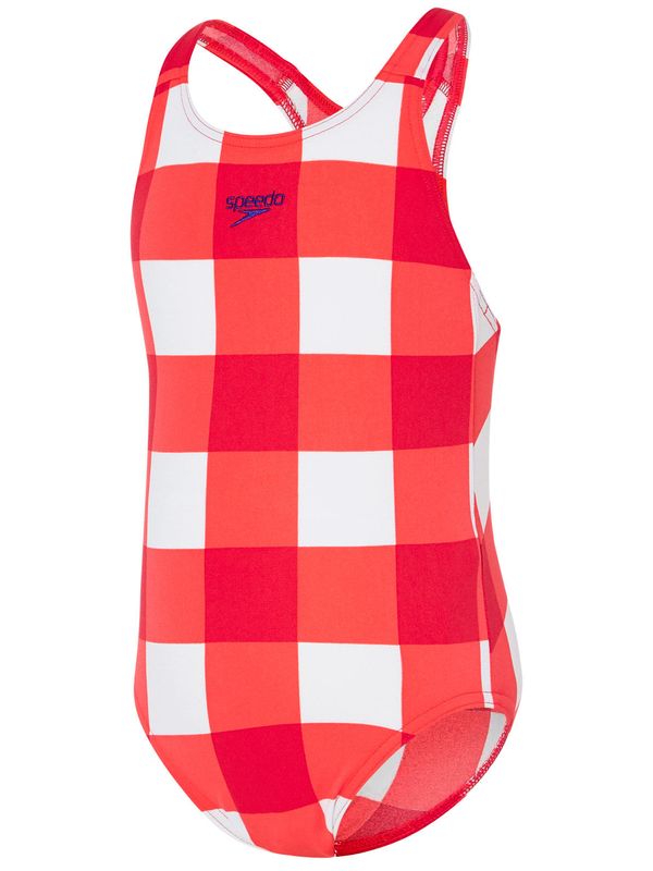 Speedo Gingham Red Toddler Girls One Piece Swimsuit