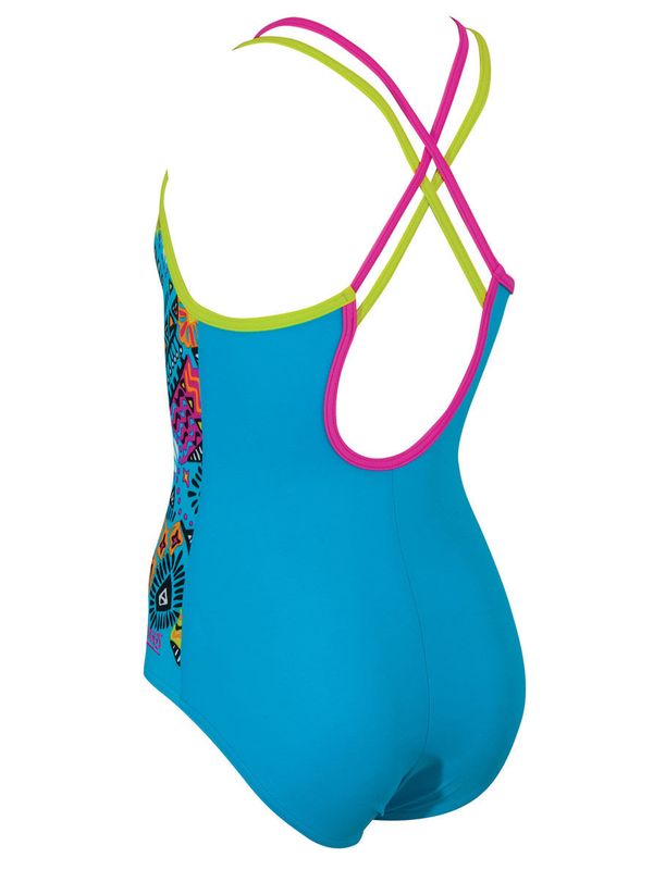 Zoggs Tribal Art Crossback Girls One Piece Swimsuit