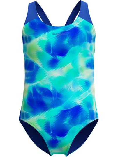 Speedo Allover Print Splashback One Piece - Blue/Sapphire