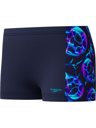 Speedo Allover Print Panel Aquashorts - Peacoat/Blue