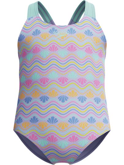 Speedo Toddler Girls Print One Piece - Bright Lavender