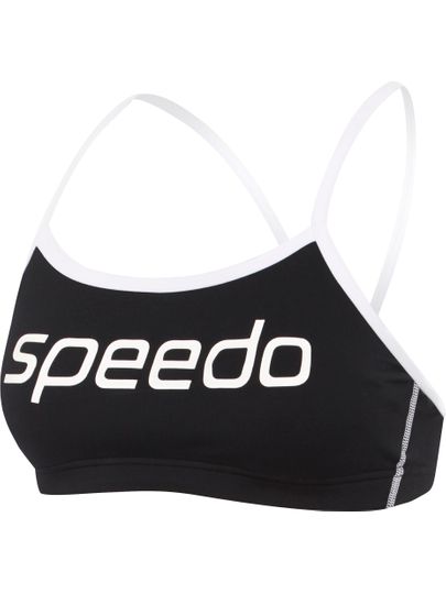 Speedo Bikini Crop Top - Black/White