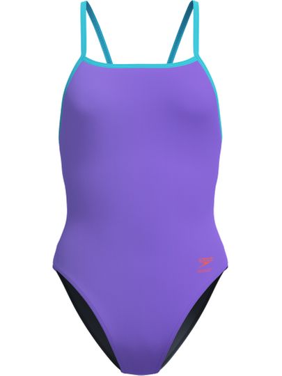Speedo Solid Tri Back One Piece - Indigo Glow/Picton Blue