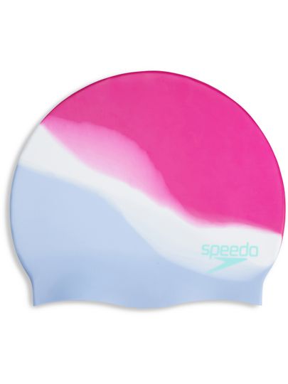 Speedo Multi Colour Swim Cap - Wineberry/White