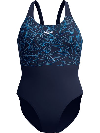 Speedo Hyperboom Placement One Piece - Lagoon Blue