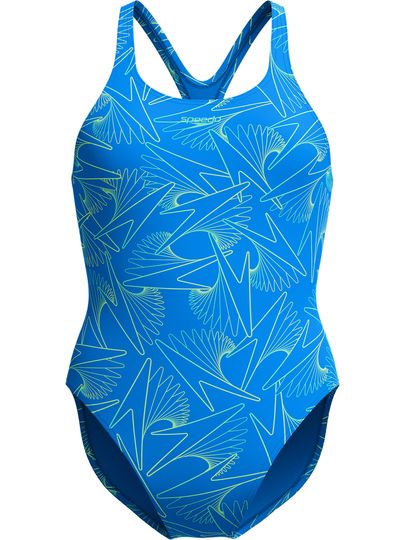 Speedo Hyperboom Allover Medalist One Piece - Lagoon Blue