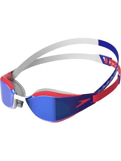 Speedo Fastskin Hyper Elite Goggles - Mirror/Red/Cobalt/White
