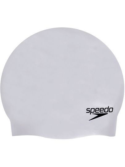 Speedo Plain Moulded Swim Cap - Chrome