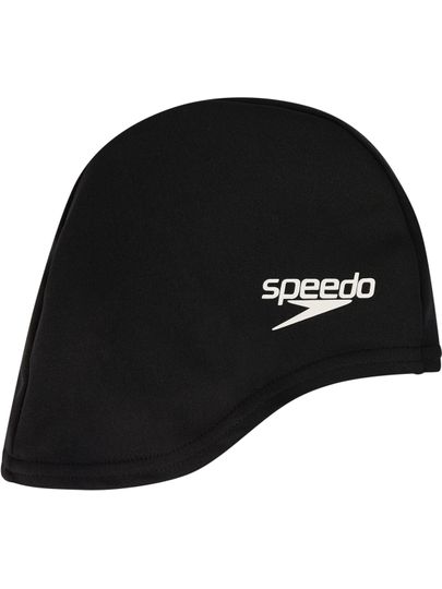 Speedo Junior Polyester Swim Cap - Black