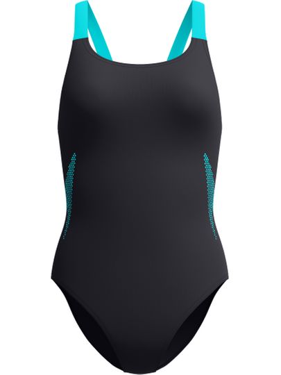 Speedo Leaderback One Piece - Anthracite/Mayan Blue