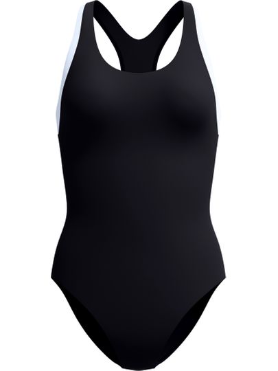 Speedo Double Racerback One Piece - Anthracite/White