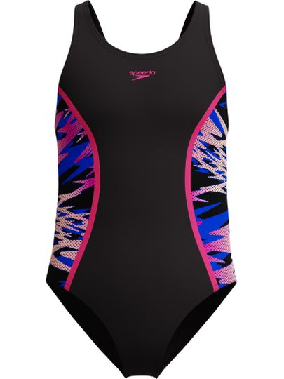 Speedo Hyperboom Splice Muscleback One Piece - Anthracite/Pink