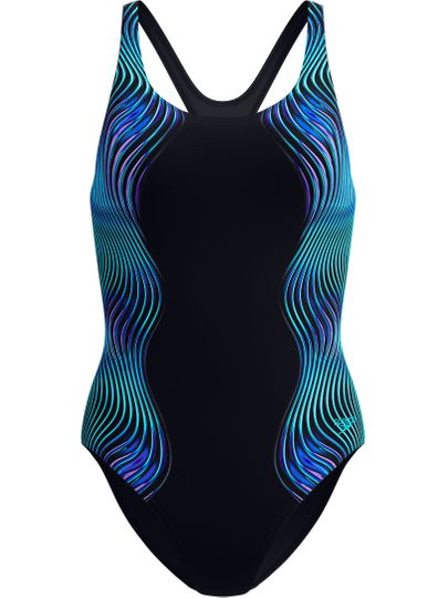 Speedo Engineered Print Medalist One Piece - Anthracite