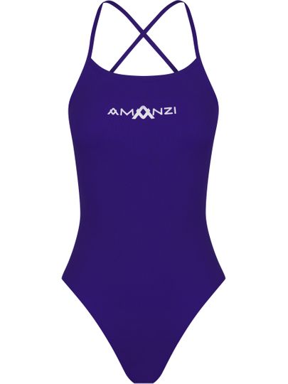 AMANZI Tie Back One Piece - Blueberry