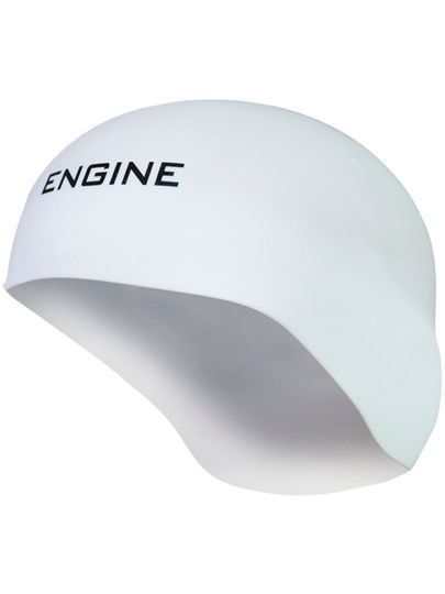 Engine Dome Race Swim Cap - White