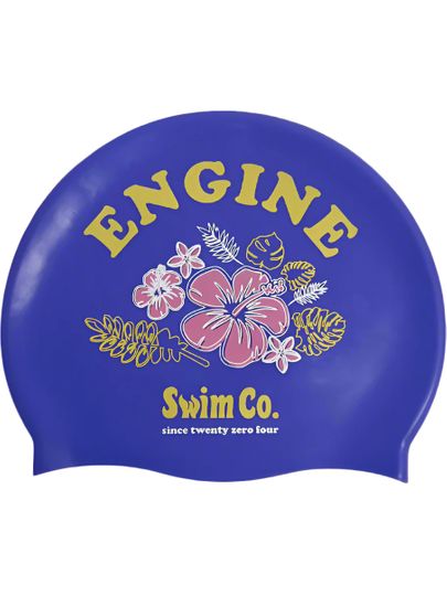 Engine Floral Swim Cap - Lavender