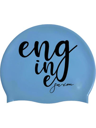 Engine Signature Swim Cap - Cornflower Blue