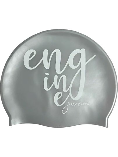Engine Signature Swim Cap - Silver