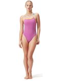 Speedo Solid V-Back One Piece - Kiki Pink