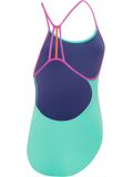 Speedo Solid Lane Line Back One Piece - Arctic Glass