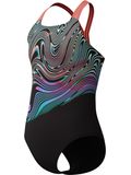 Speedo Digital Placement Powerback One Piece - Neon Coral