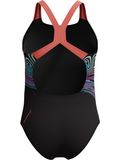 Speedo Digital Placement Powerback One Piece - Neon Coral