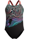 Speedo Digital Placement Powerback One Piece - Neon Coral