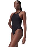 Speedo Solid Highneck One Piece - Anthracite