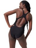 Speedo Solid Highneck One Piece - Anthracite