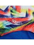 Speedo Lattice Tie Back One Piece - Watermelon/Navy/Lime