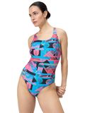 Speedo Powerback One Piece - Red/Blue