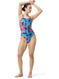 Speedo Powerback One Piece - Red/Blue
