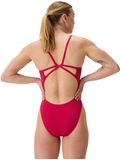 Speedo Solid Web Back One Piece - Ruby