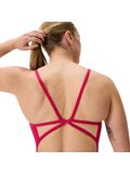Speedo Solid Web Back One Piece - Ruby