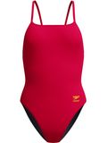Speedo Solid Web Back One Piece - Ruby
