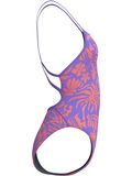 Speedo Printed Web Back On Piece - Coral Cluster/Indigo Glow