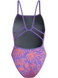 Speedo Printed Web Back On Piece - Coral Cluster/Indigo Glow