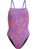 Speedo Printed Web Back On Piece - Coral Cluster/Indigo Glow