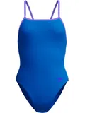 Speedo Solid Tri Back One Piece - Lagoon Blue/Indigo Glow