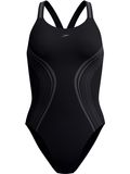 Speedo Printed Performance Back One Piece - Black