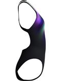 Speedo Placement Print Powerback One Piece - Blurry Glass/Black