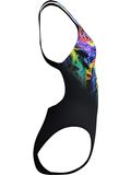Speedo Placement Print Powerback One Piece - Static Volta/Anthracite