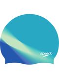 Speedo Multi Colour Swim Cap - Mayan Blue/Pale Clover/Deep Sapphire