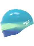 Speedo Multi Colour Swim Cap - Mayan Blue/Pale Clover/Deep Sapphire